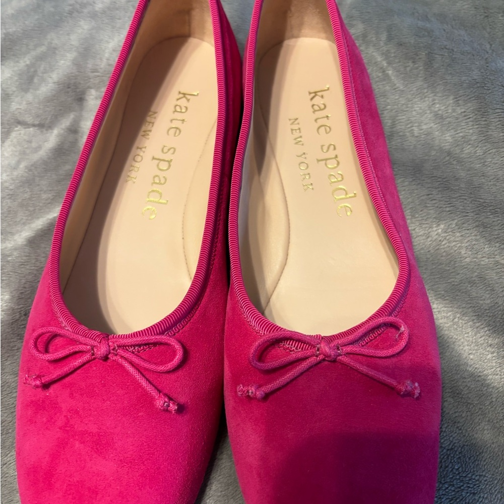 Brand new Kate Spade suede ballet flats